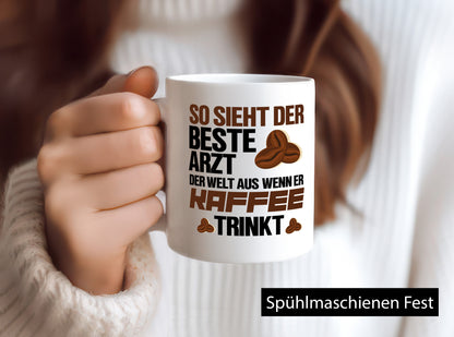Bester Arzt | Kaffeetrinker Tasse lustiger Spruch Geschenkidee Humor