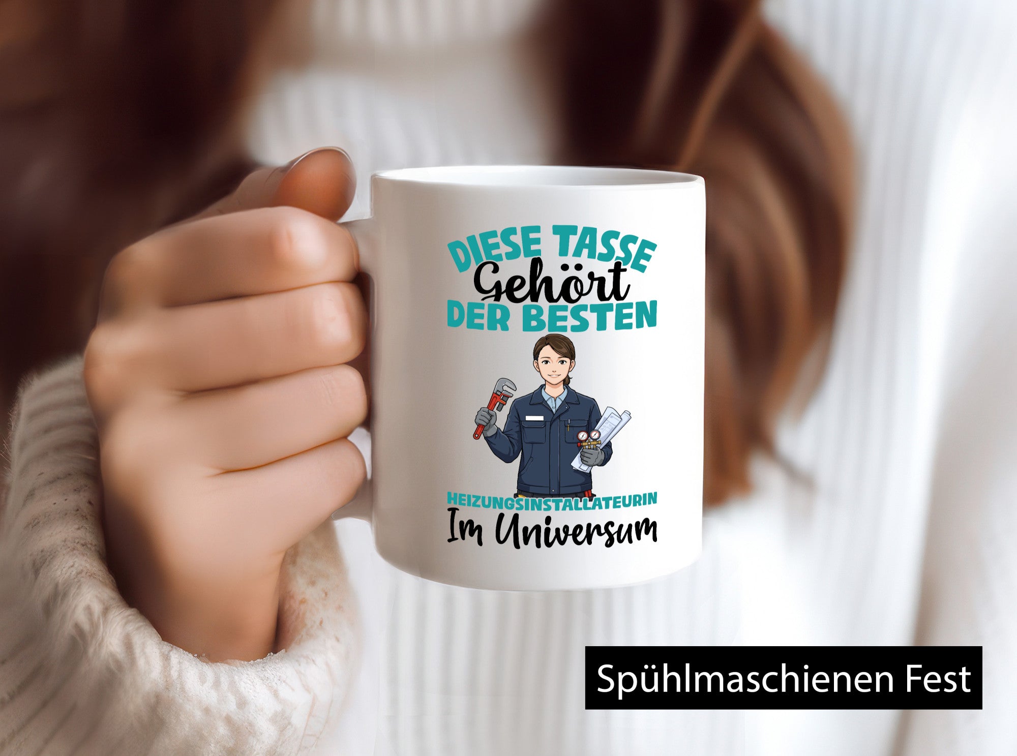 Im Universum: Heizungsinstallateurin | Heizung lustig Humor Geschenkidee