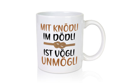 Mit Knödli ist Dödli Vögli unmögli | Knoten lustiger Spruch Geschenk Humor