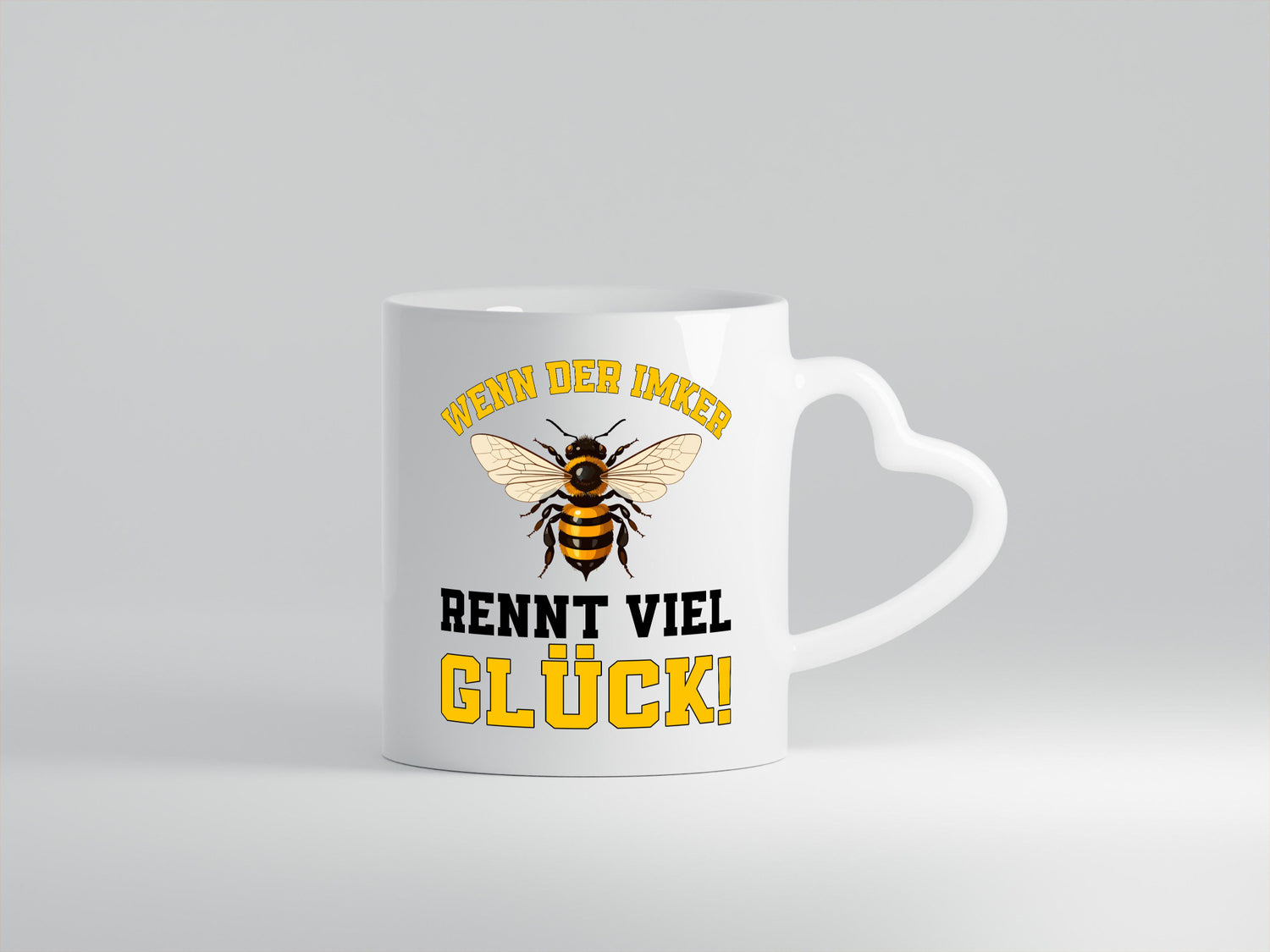 Wenn der Imker rennt viel Glück | Bienen v2 Humor Geschenkidee Tasse