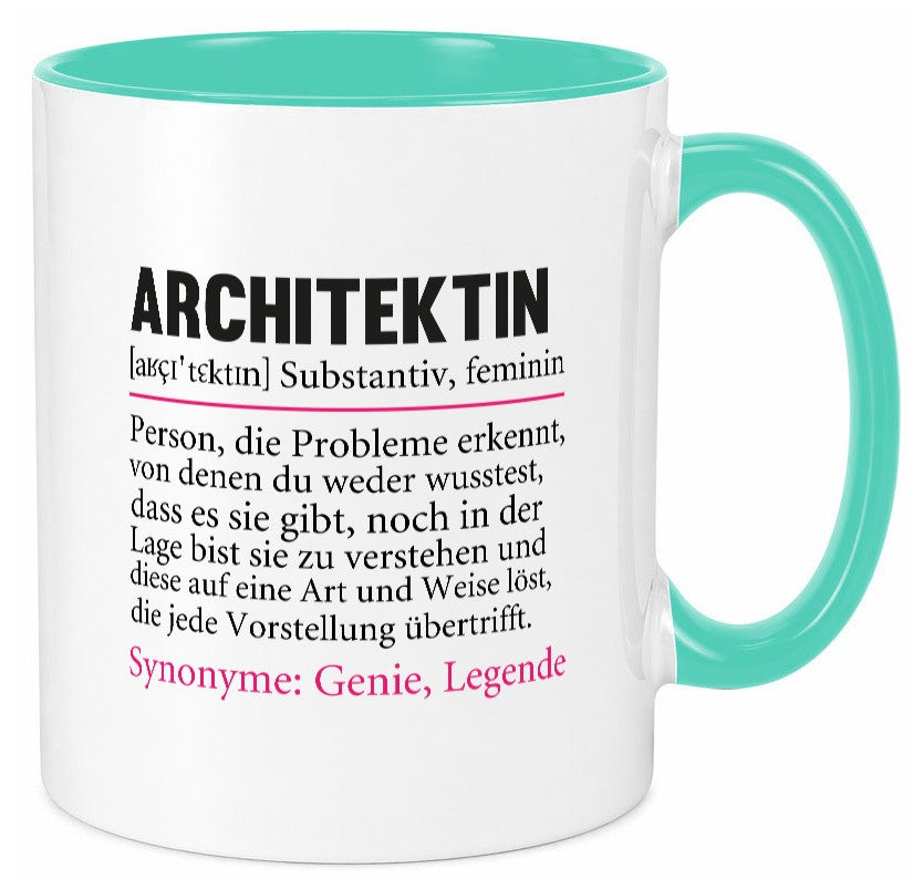 Architektin | witziger Spruch Architektur Büro Humor Arbeit Kollegen Tasse