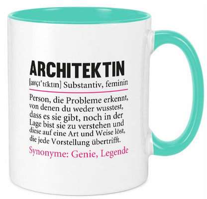 Architektin | witziger Spruch Architektur Büro Humor Arbeit Kollegen Tasse