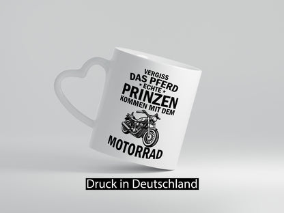 Vergiss das Pferd echte Prinzen kommen mit dem Motorrad v2 Geschenkidee Humor