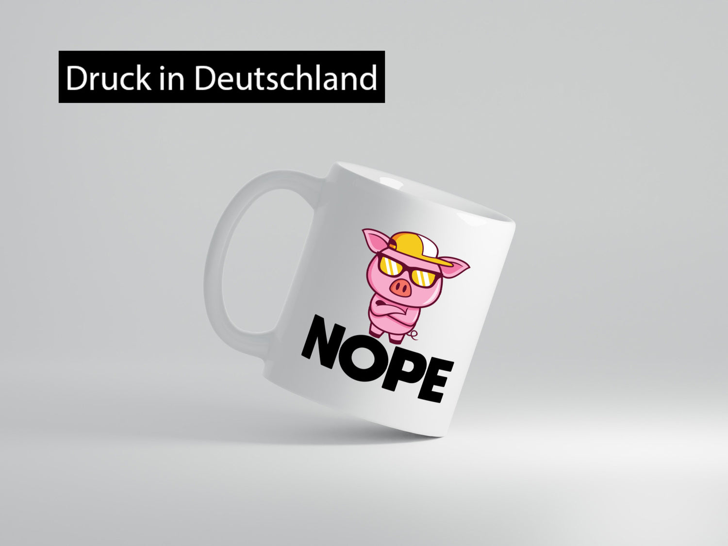 Nope | Schwein Cooles lustiger Spruch Geschenk Humor Geschenkidee Tasse
