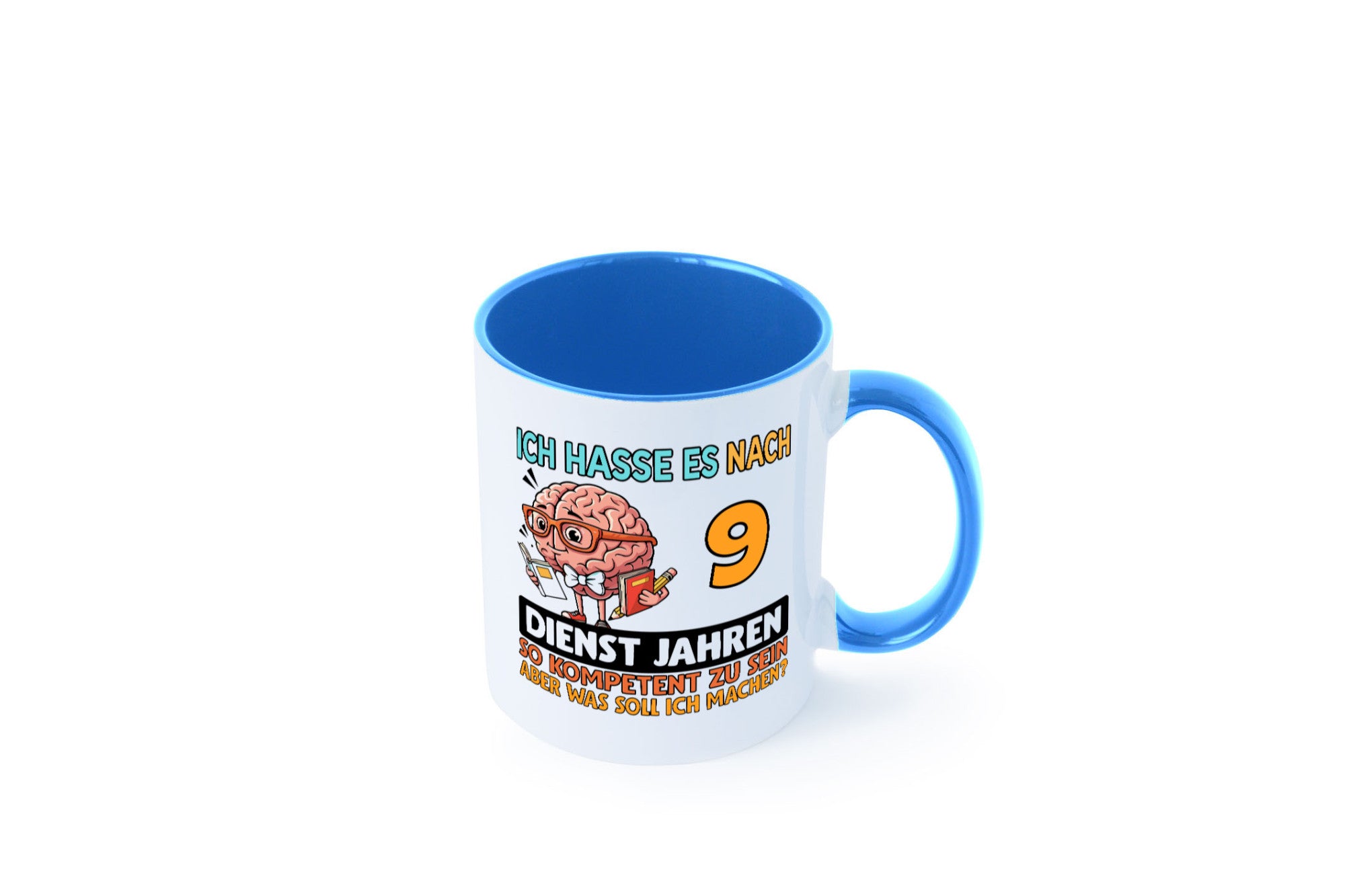 9 Dienstjahre | Arbeit Kompetent Humor Kollegen Büro Geschenkidee Tasse