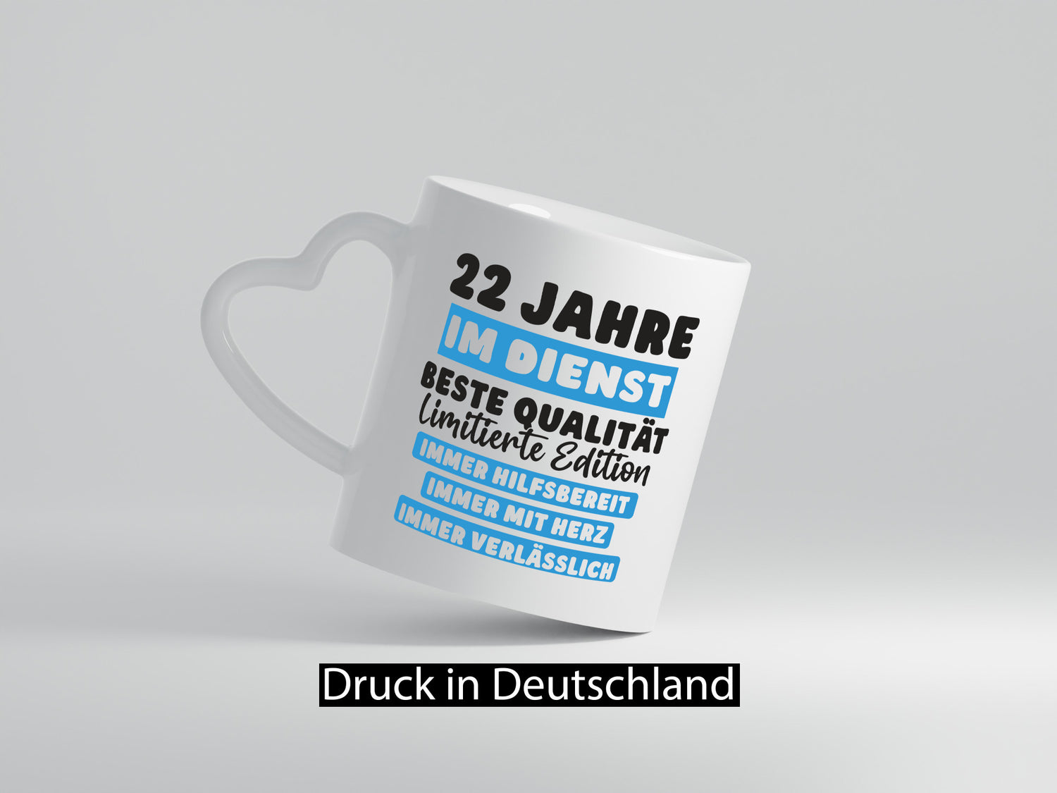 22 Jahre im Dienst | Jubiläum Arbeit v6 Geschenkidee Kollegen Büro Humor Tasse