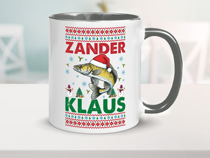 Zander Klaus | Ugly Christmas Angler Angeln v2 Geschenk Humor Geschenkidee Tasse