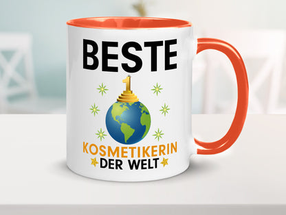 Welt Beste Kosmetikerin | Kosmetik Stylistin Visagistin Geschenkidee Humor Tasse