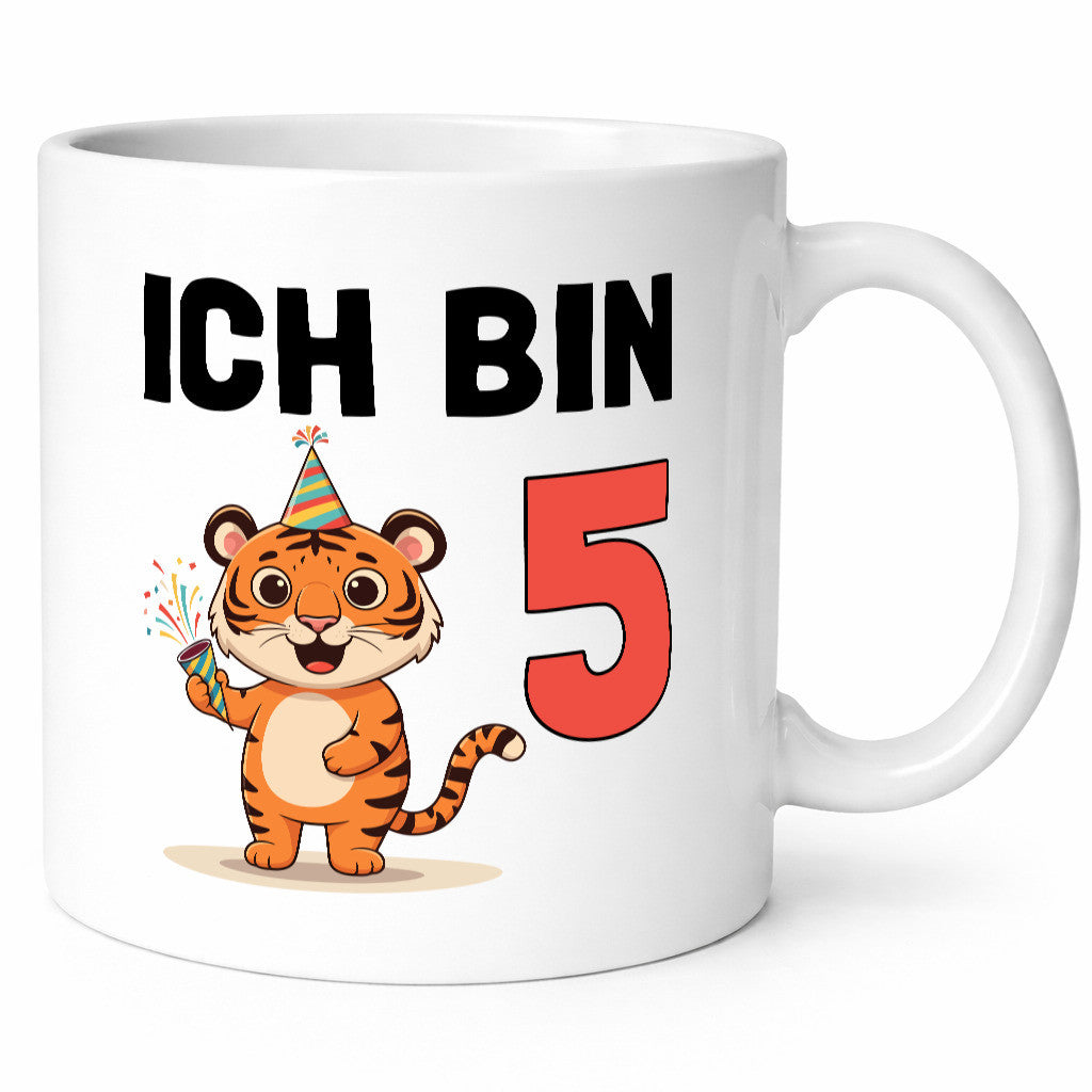 5. Geburtstag | 5 Jahre Tiger Geschenkidee Humor Tasse