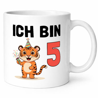 5. Geburtstag | 5 Jahre Tiger Geschenkidee Humor Tasse