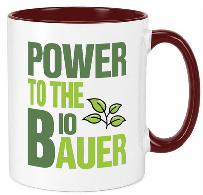 Bio Bauer Power | Landwirt Tasse Bauernhof Spruch lustig Humor Geschenkidee