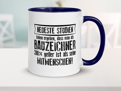 Neuste Studien: Bauzeichner | Zeichner Humor Geschenkidee Tasse
