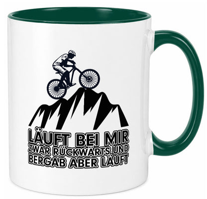 Läuft bei mir | Pechvogel Tasse Radfahrer Statement Humor Geschenkidee