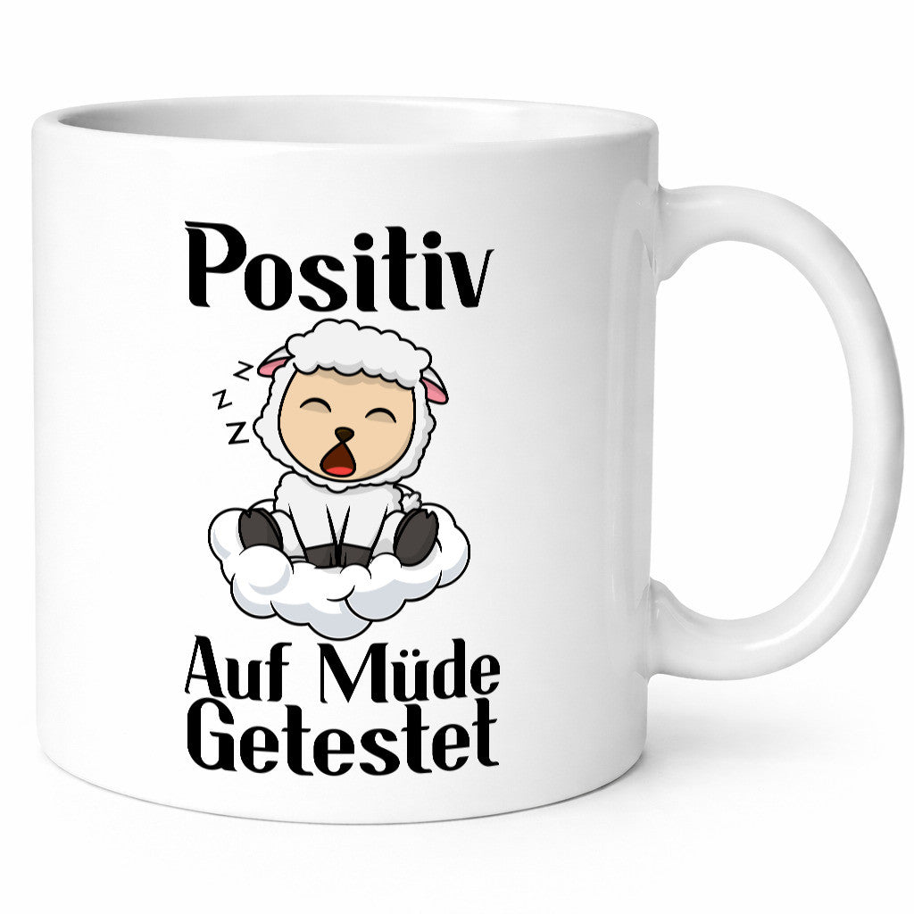 Positiv auf müde getestet | Schlaf Schaf Schlafen Geschenkidee Humor Tasse