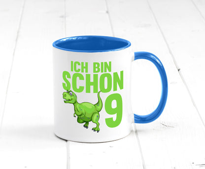 9. Geburtstag | 9 Jahre Dino Dinosaurier Geschenkidee Humor Tasse