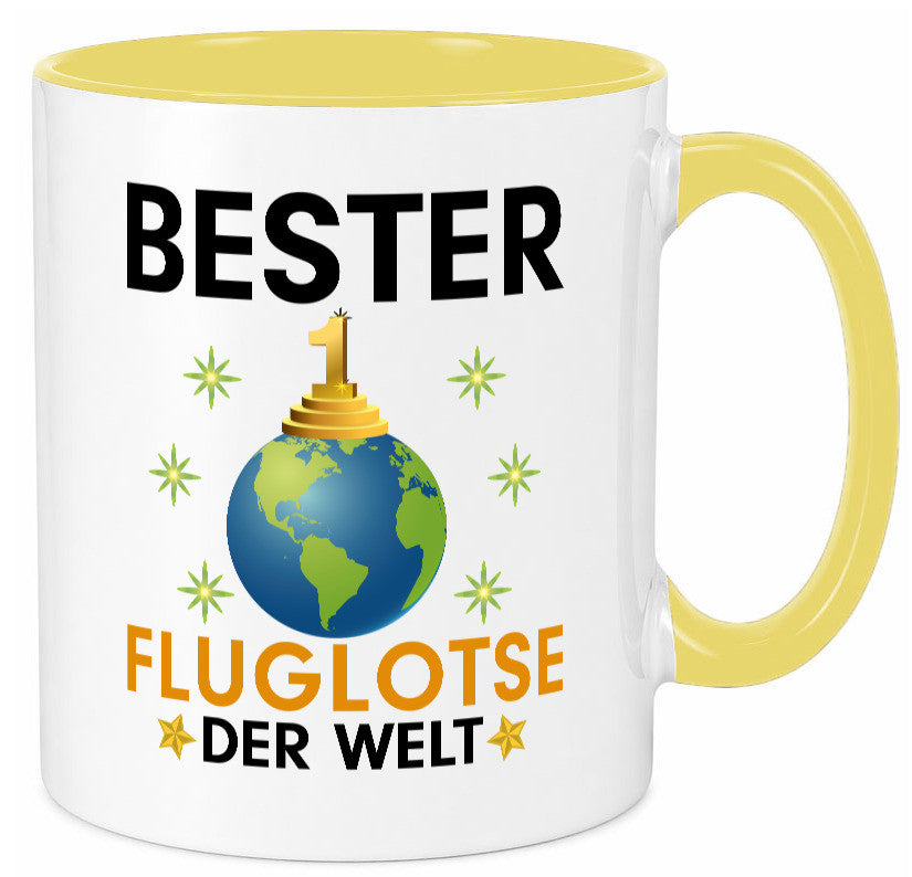 Welt Bester Fluglotse | Flugverkehr Flughafen lustiger Spruch Geschenk Humor Tasse