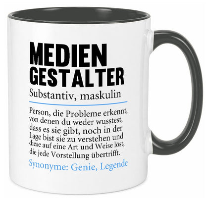 Mediengestalter | Beruf Medien Humor v2 Arbeit Kollegen Büro Geschenkidee Tasse