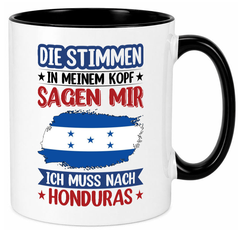 Honduras | Urlaub Stimmen in meinem Kopf Traumland Geschenkidee Humor Tasse