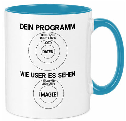 Wie User dein Programm sehen | Programmierer Magie Witz Geschenkidee Humor Tasse