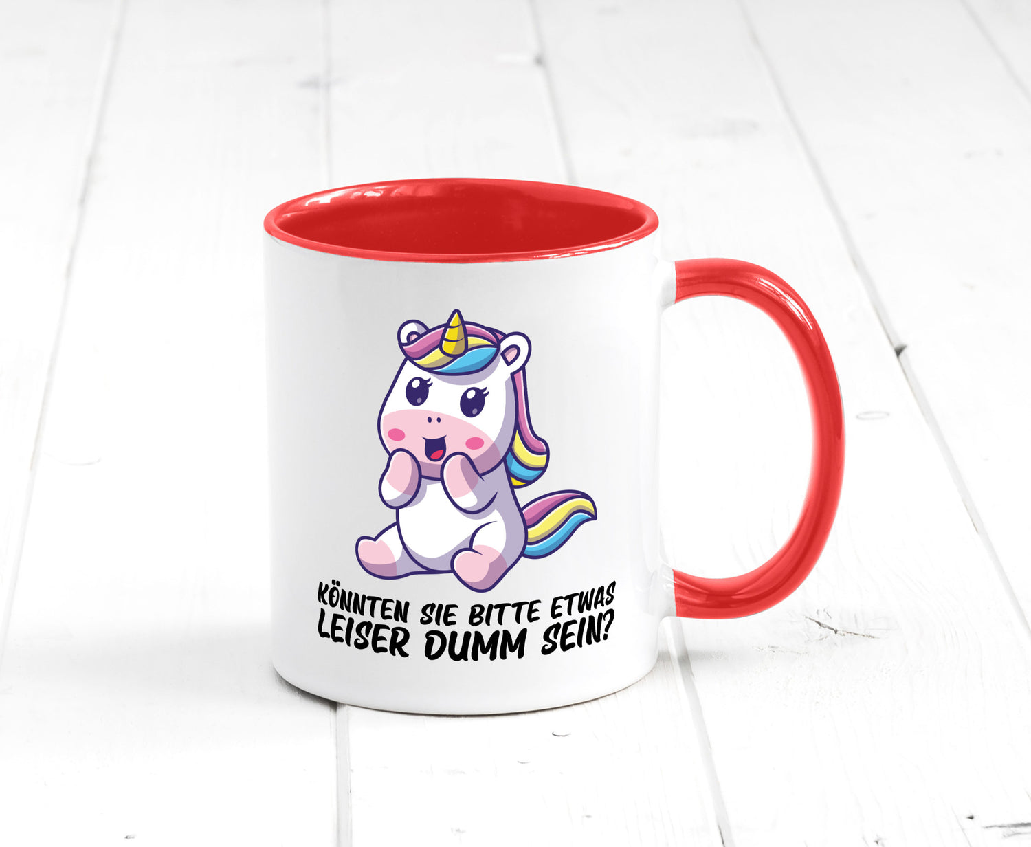 Bitte etwas leiser dumm sein | Dummheit süßes Einhorn Geschenk Humor