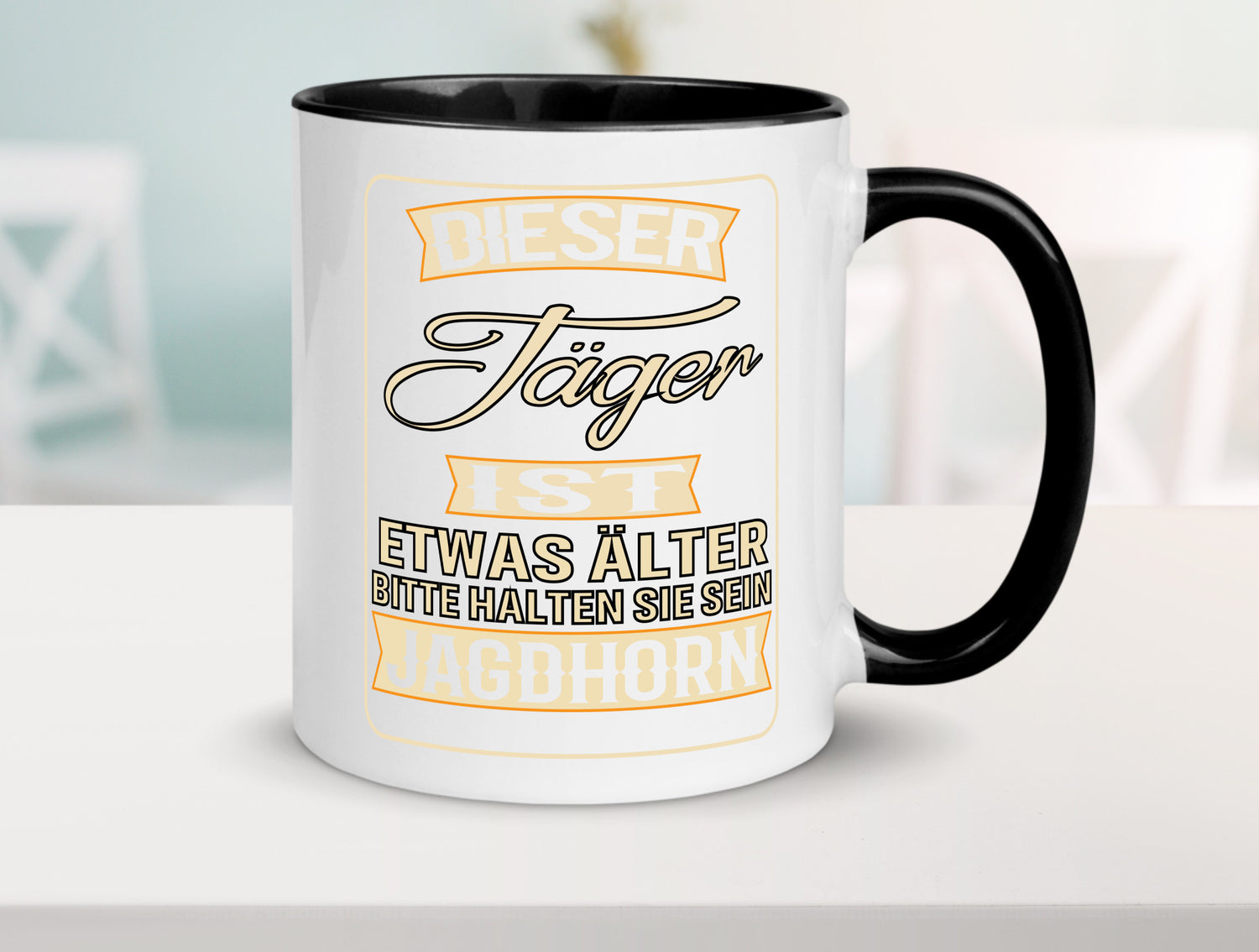 Dieser Jäger ist etwas Älter halten sie sein Jagthorn lustiger Spruch Geschenk