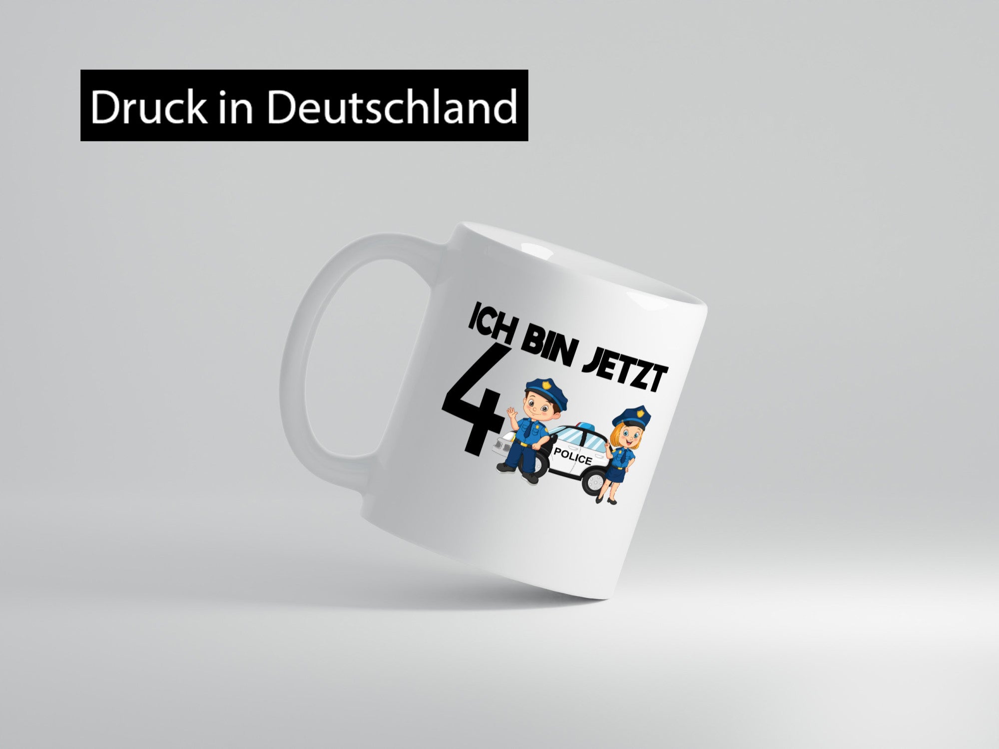 Ich bin jetzt 4 | Polizei 4. Geburtstag Jähriger Geschenk Geschenkidee lustiger