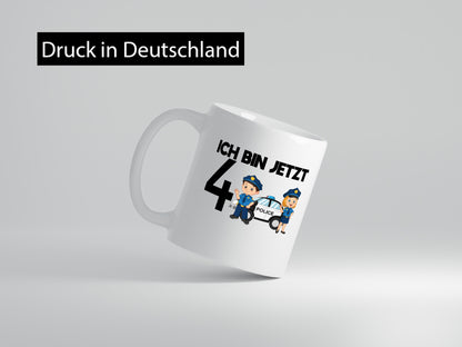 Ich bin jetzt 4 | Polizei 4. Geburtstag Jähriger Geschenk Geschenkidee lustiger