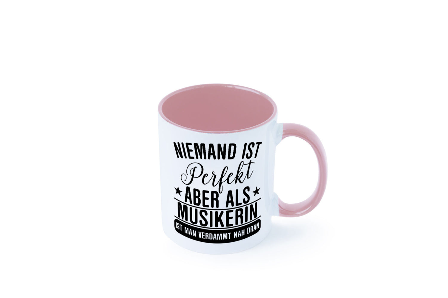 Verdammt nah dran: Musikerin | Musik Musikantin Geschenkidee Humor Tasse
