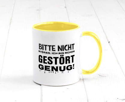Ich bin schon gestört lustiger Spruch Geschenk Humor Geschenkidee Tasse