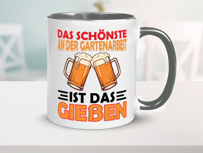 Das schönste an gartenarbeit ist Gießen | Biertrinker Geschenkidee Arbeit