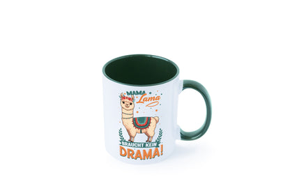 Mama Lama braucht kein Drama | Muttertag Humor Familie Geschenkidee Tasse