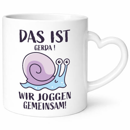 Gerda | wir joggen gemeinsam Schnecke Humor Geschenkidee Tasse