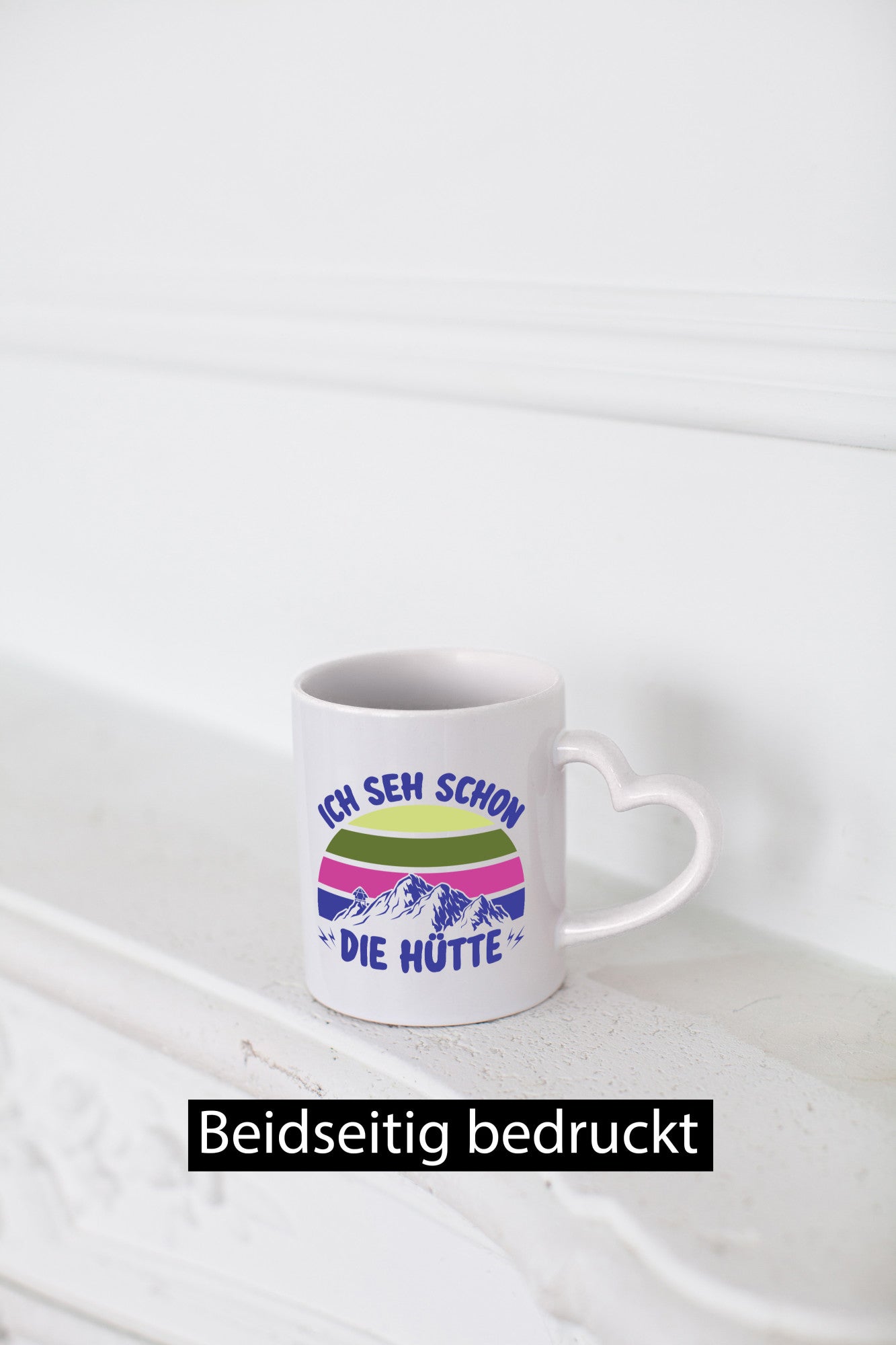 Ich seh schon die Hütte | Berge lustig Humor Geschenkidee Geschenk Tasse