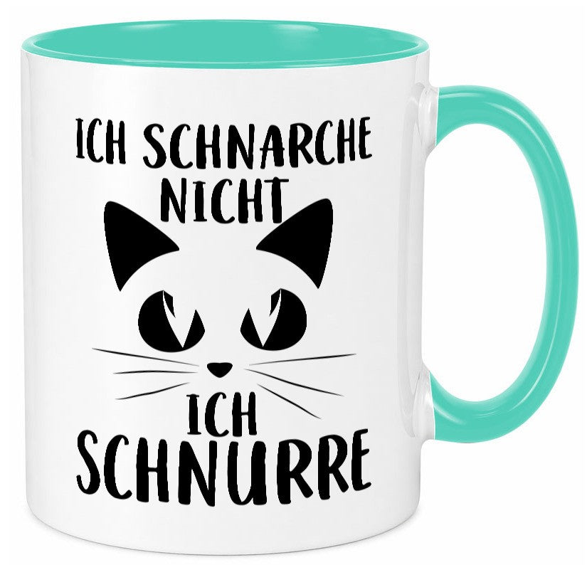 Nicht schnarchen, schnurren | Katze Schnurrhaare Augen Geschenkidee Tasse