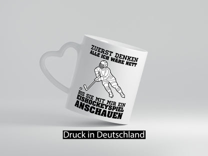 Eishockeyspiel | Eishockeyfan Tasse Eishockeyspieler Humor Geschenkidee