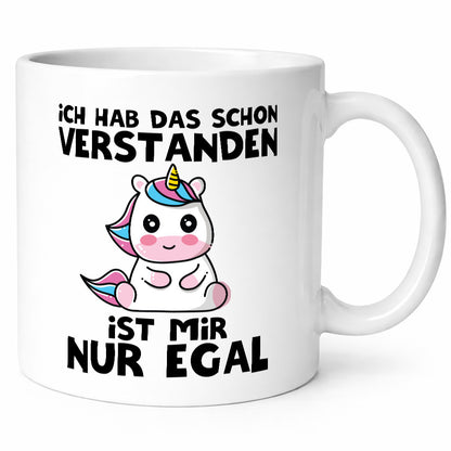 Habs verstanden ist mir nur egal | Einhorn lustiger Spruch Geschenk Humor