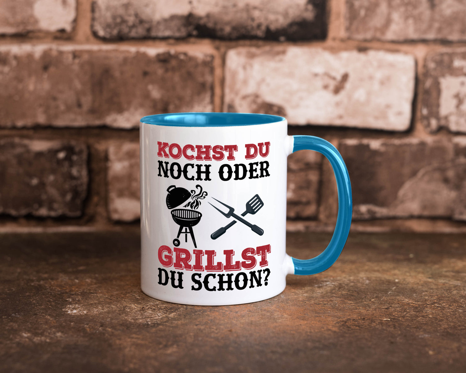 Grillst du schon? | Spruch Tasse Grillen Männer Geschenkidee Humor