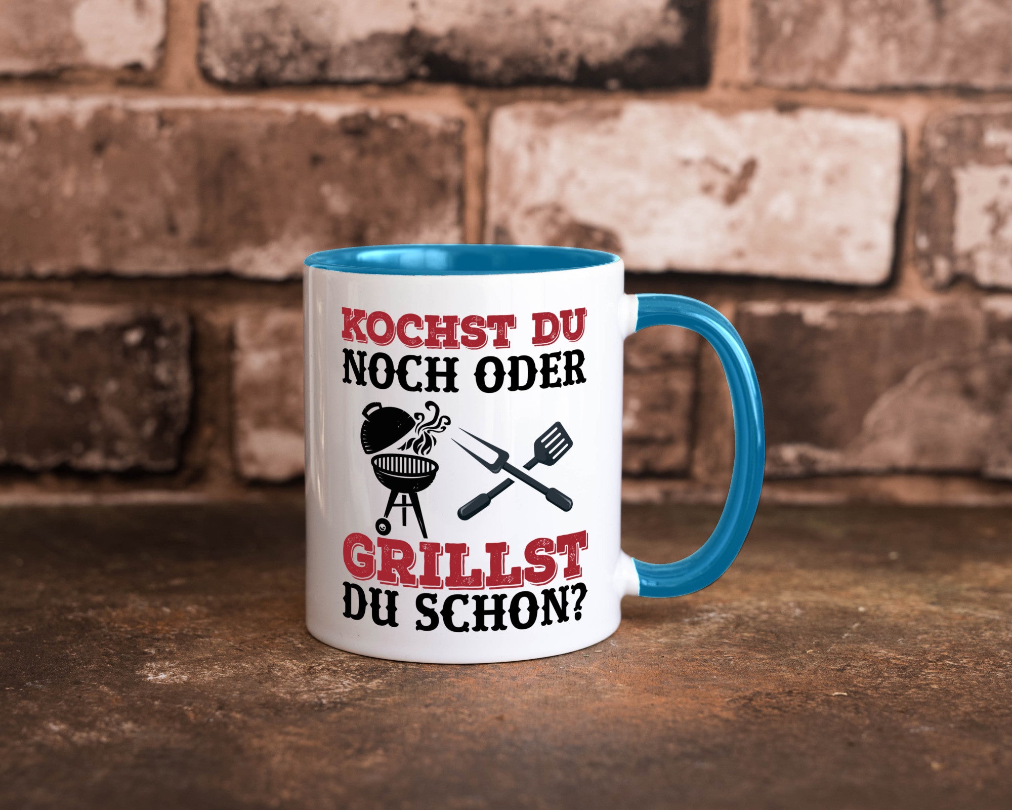 Grillst du schon? | Spruch Tasse Grillen Männer Geschenkidee Humor