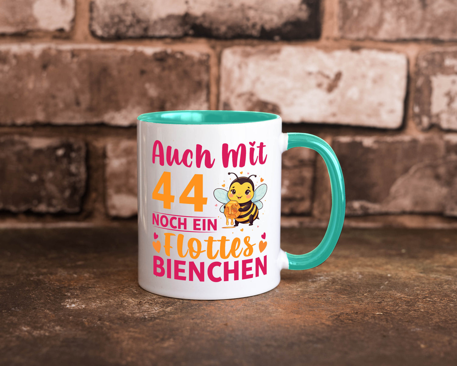 44. Geburtstag | Flottes Bienchen 44 Jahre Geschenkidee Humor Tasse