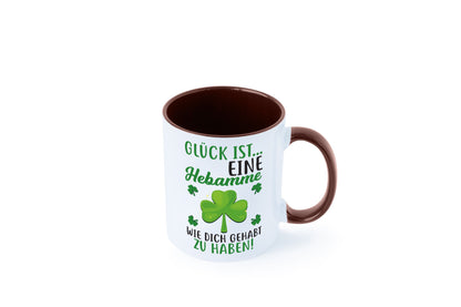 Hebamme Dankeschön | Dankes Tasse Kleeblätter Glück Humor Geschenkidee