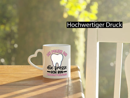 Ich polier dir die Fresse | Zahnarzthelferin Zahnarzt lustig Humor Geschenkidee