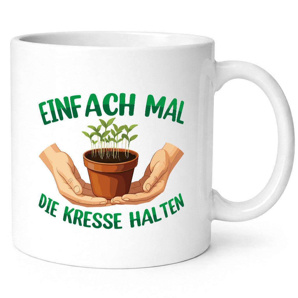 Einfach mal die Kresse halten | Garten v2 Geschenk Humor Geschenkidee lustiger Tasse