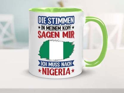 Nigeria | Urlaub Stimmen in meinem Kopf Traumland Geschenk Humor Geschenkidee