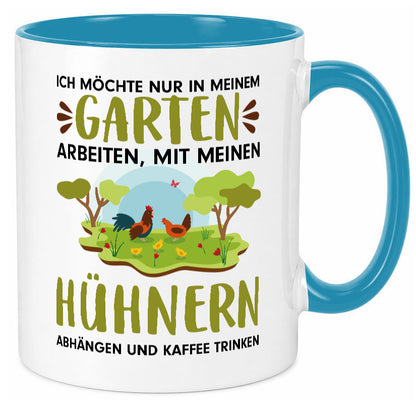 Garten Hühner | Gartenarbeit Tasse Bauernhof Spruch lustiger Geschenk Arbeit