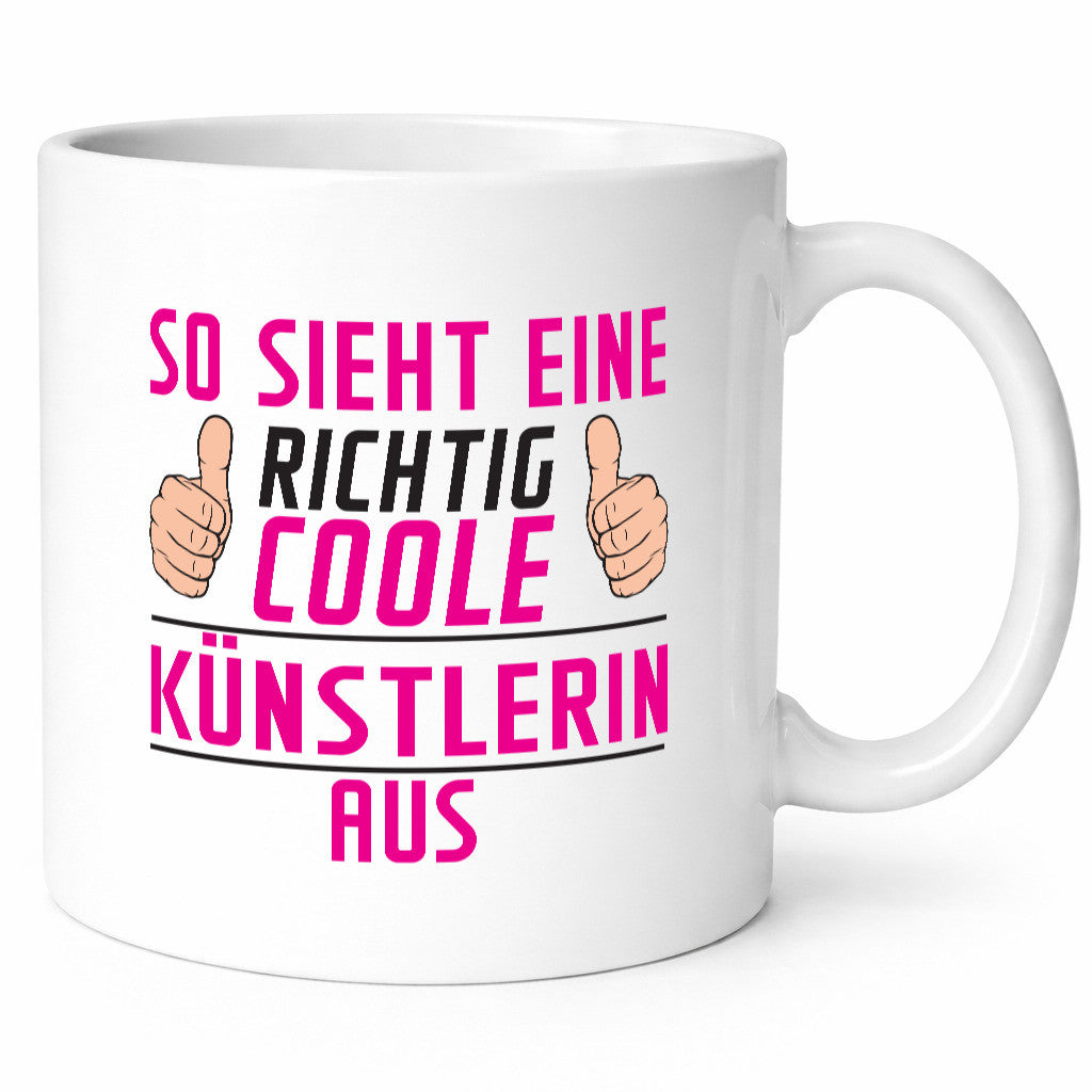 Richtig Coole Künstlerin | lustig Kunst Humor Geschenkidee Geschenk Tasse