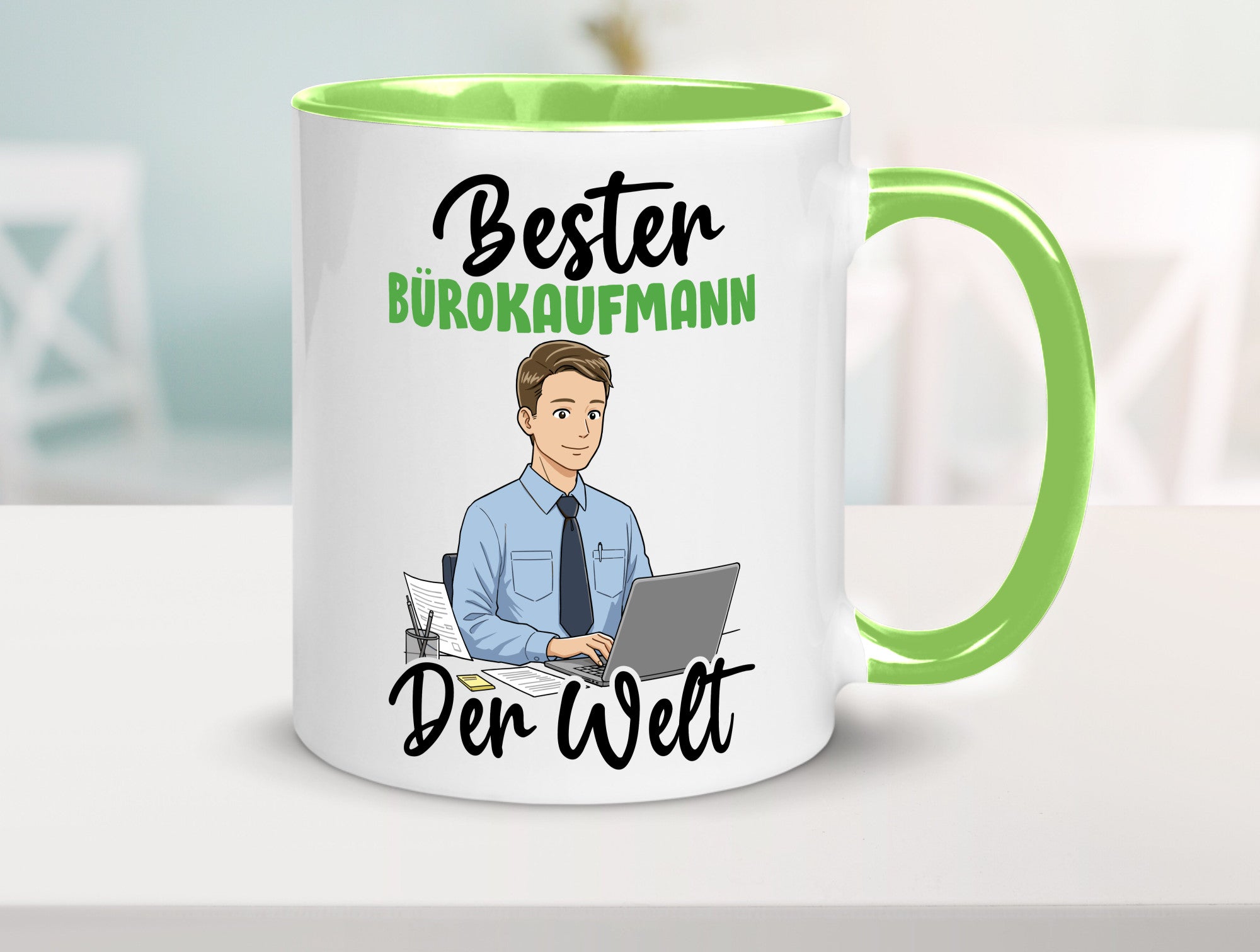 Bester Bürokaufmann | Kaufmann v2 lustig Arbeit Kollegen Büro Geschenk Tasse