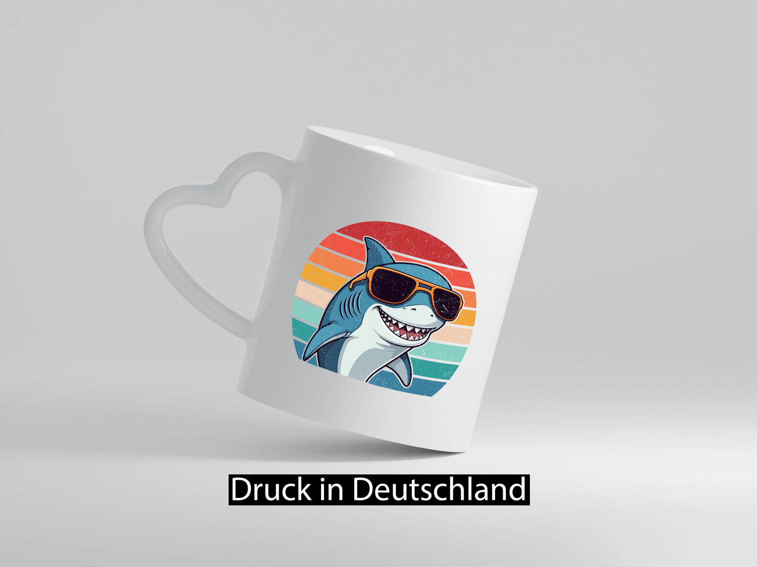 Retro Hai | in Sonnebrille Sunset v2 lustiger Spruch Geschenk Humor