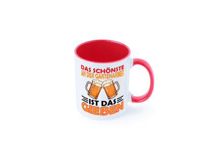 Das schönste an gartenarbeit ist Gießen | Biertrinker Geschenkidee Arbeit