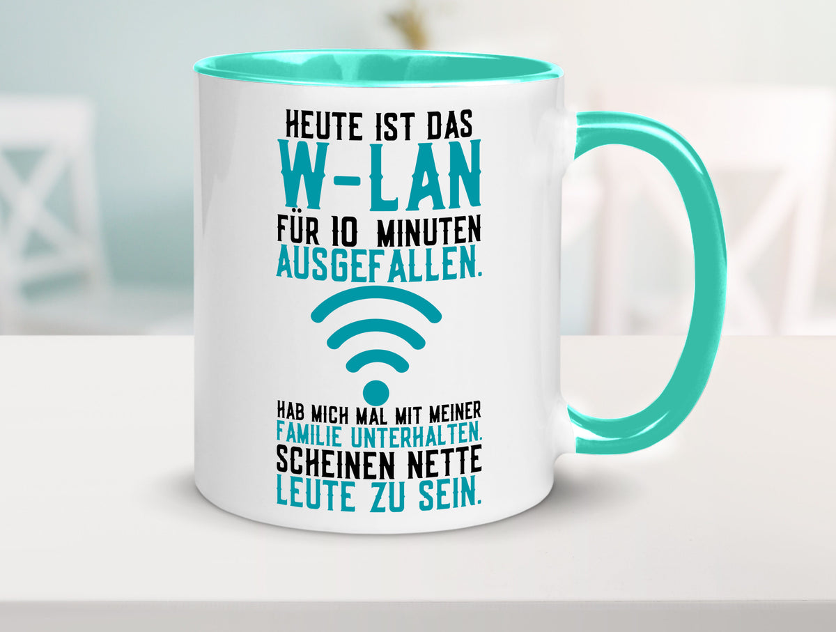 10 Minuten W-Lan Ausfall | Nerd Computer PC Gamer lustig Humor Geschenkidee Tasse