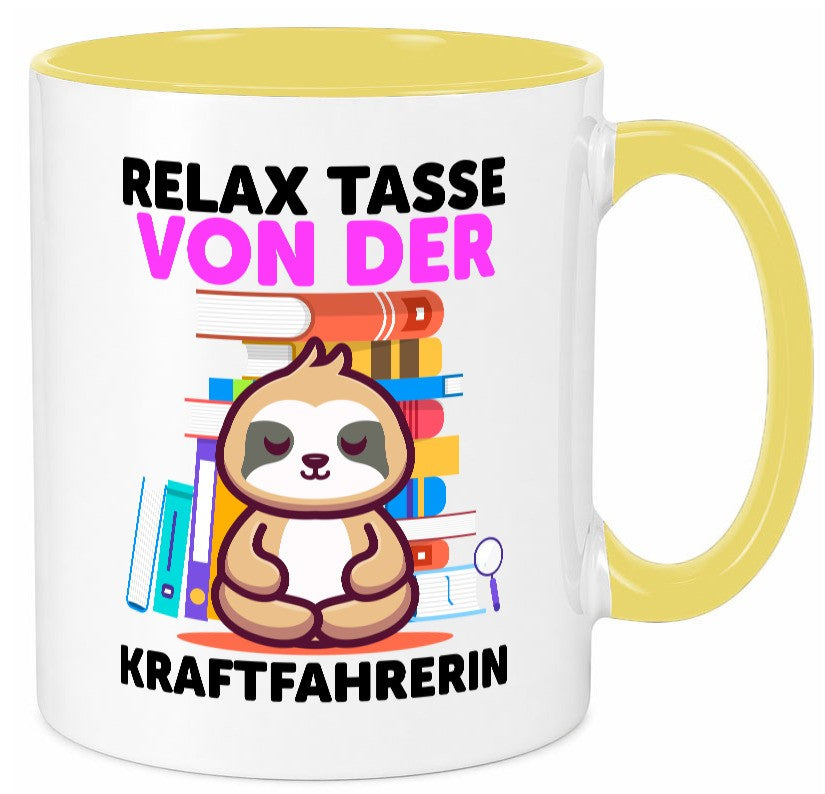 Relax Tasse: Kraftfahrerin | Lastwagen LKW Geschenkidee Humor Tasse